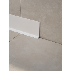 Plinthe Souple Adhésive | 100 mm x 25 mm | Moulure de finition pour cuisine  salle de bain - Ruban d'étanchéité PVC - Flexible Etanche Décoratif | 5