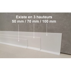 Plinthe souple autoadhésive Hauteur 60 mm x 20m PVC BLANC haute qualité de  MadeInNature®